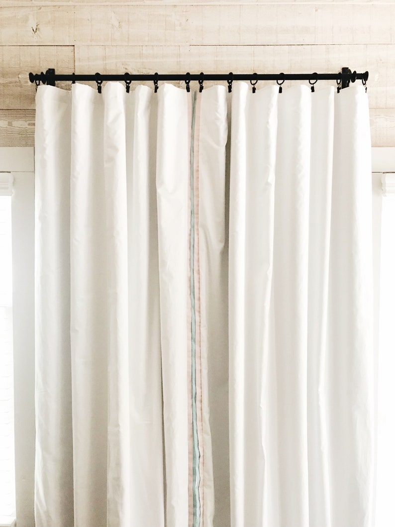 Blackout Nursery Curtains White Farmhouse Curtain Panels Etsy