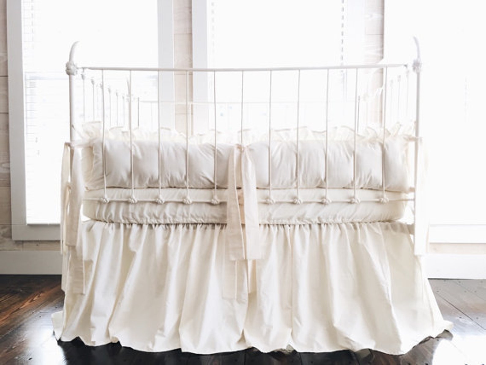 Neutral Farmhouse Crib Bedding Set Neutral Baby Bedding for Etsy