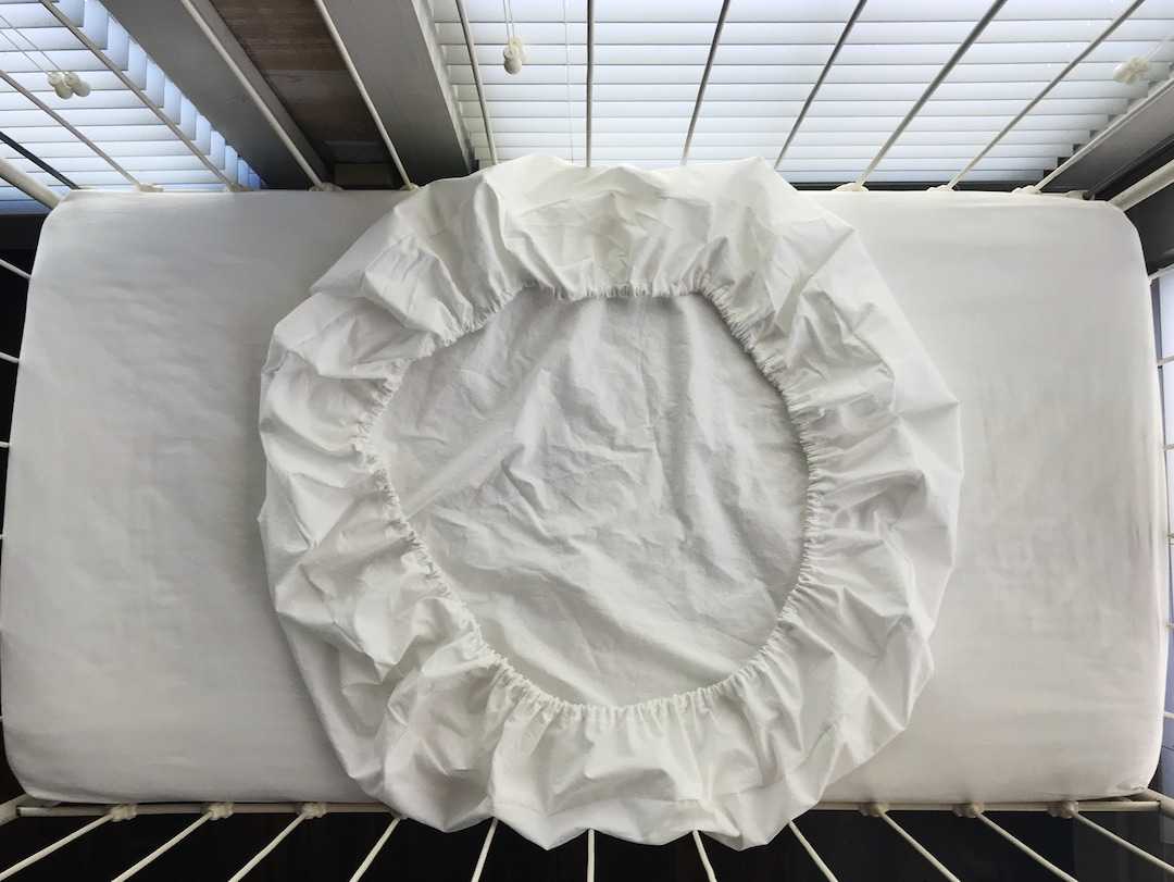 White Round Crib Sheet, Round Crib Bedding, Round Baby Bedding, Nursery Bedding Etsy