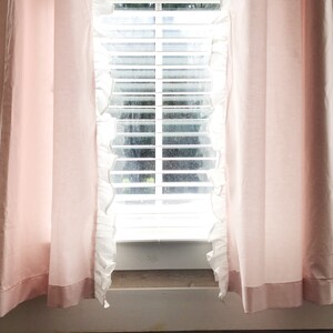 Baby Pink Ruffled Nursery Curtains: 100% Cotton Girl Decor - Etsy