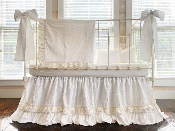 Pottery barn ruffle crib skirt hot sale