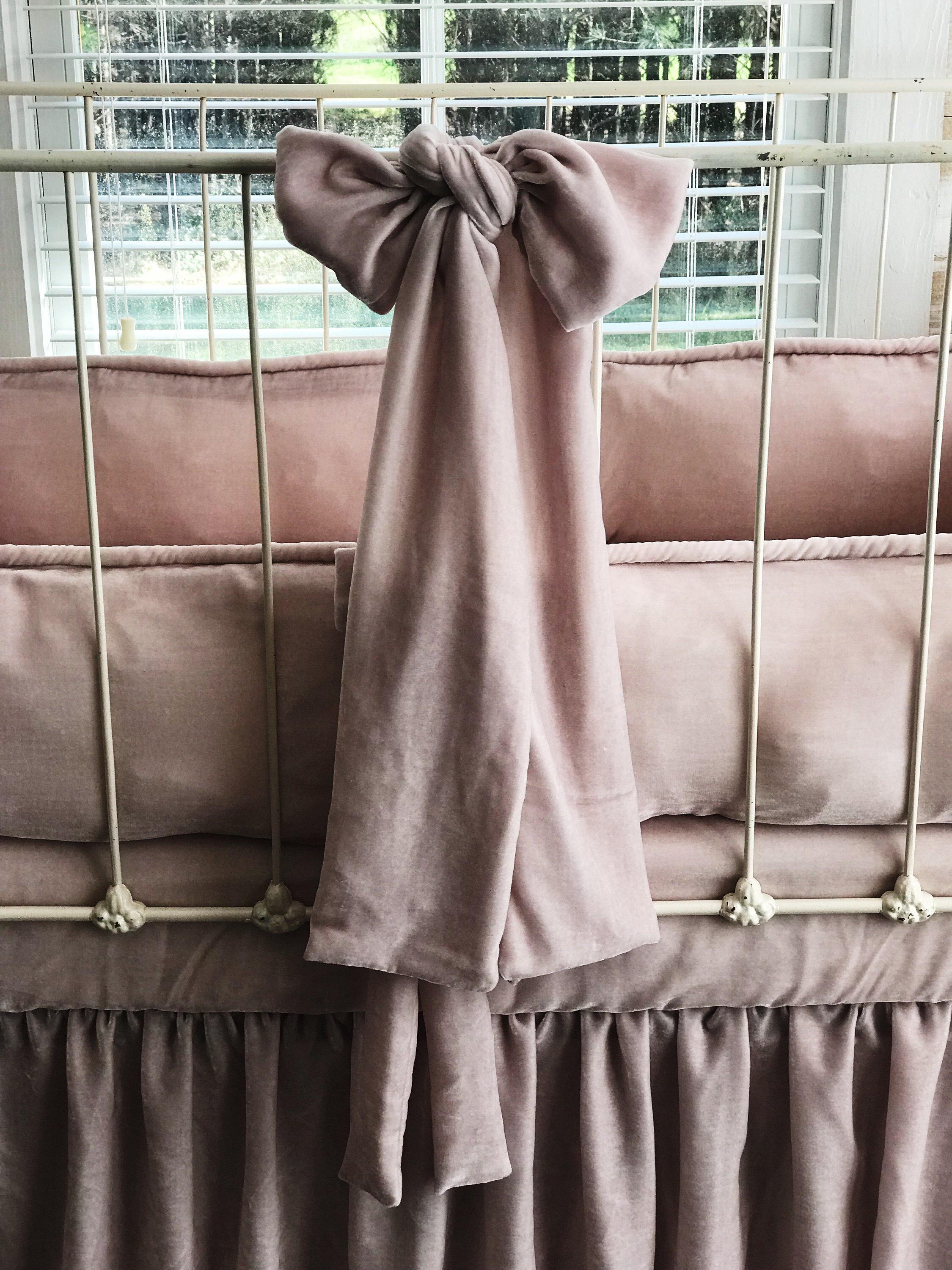 Blush Crib Bedding Set Velvet Blush Pink Crib Bedding Set for Etsy