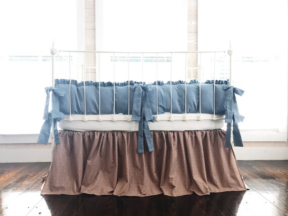 denim crib skirt