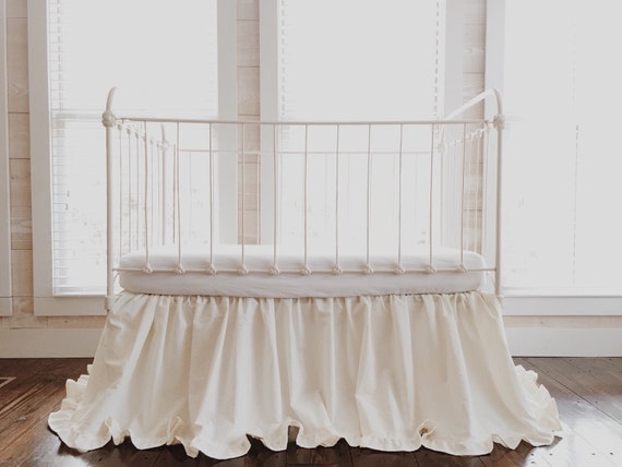 ivory crib skirt