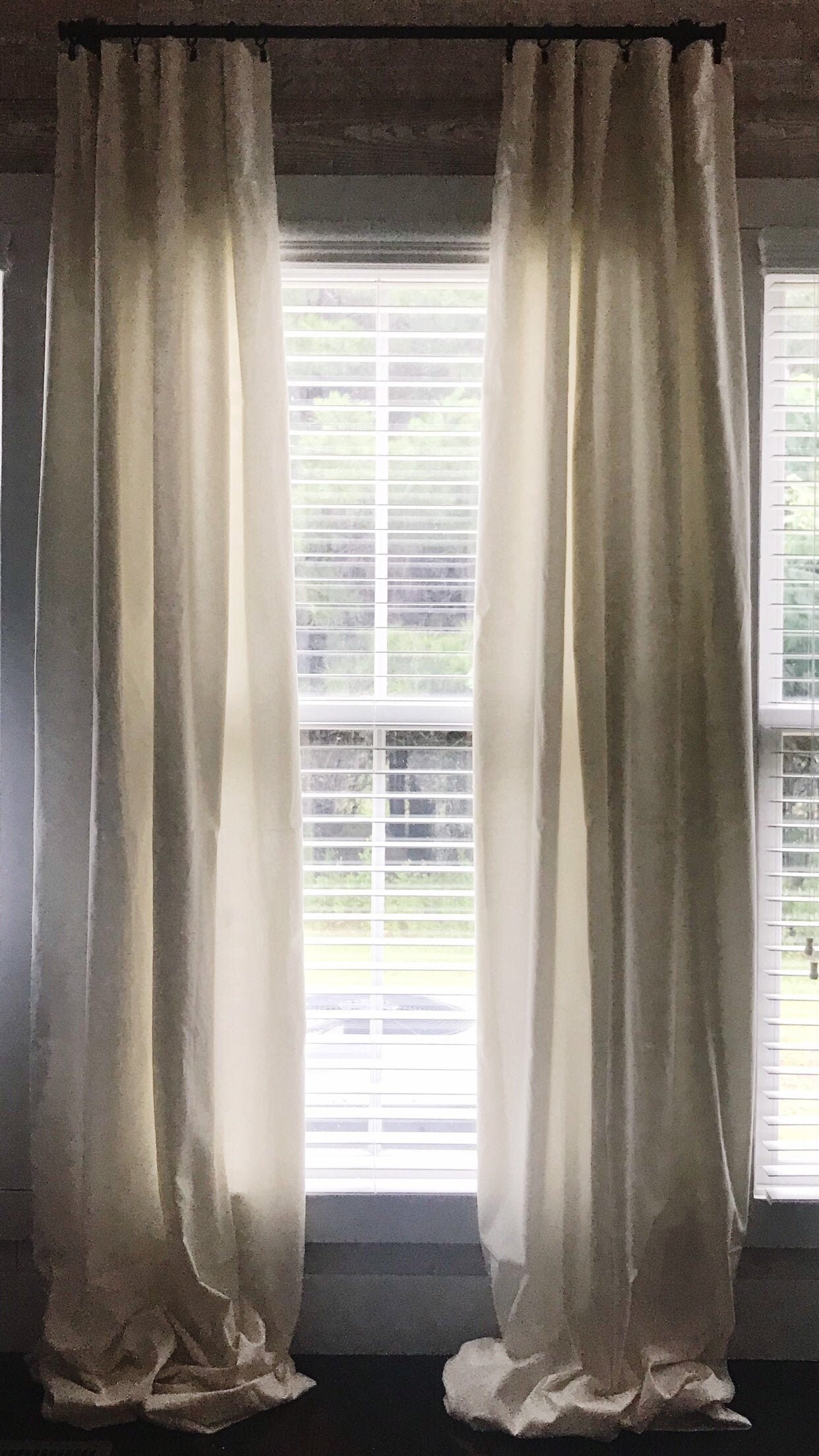 Porcelain Farmhouse Nursery Curtains Neutral Curtain Panels Etsy