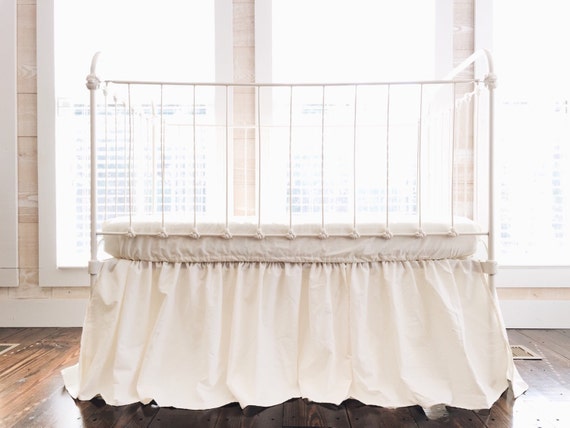 ivory crib skirt