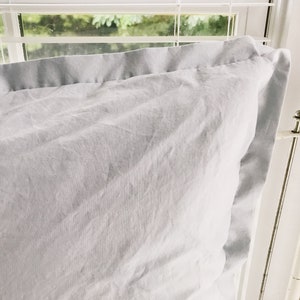 Zen Grey Euro Pillow Sham: 26x26 Tailored Farmhouse Cover afbeelding 5