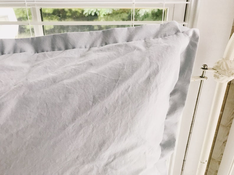 Zen Grey Euro Pillow Sham: 26x26 Tailored Farmhouse Cover afbeelding 5