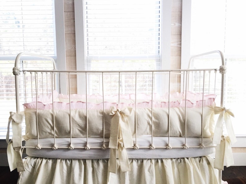 baby girl crib bumper pad
