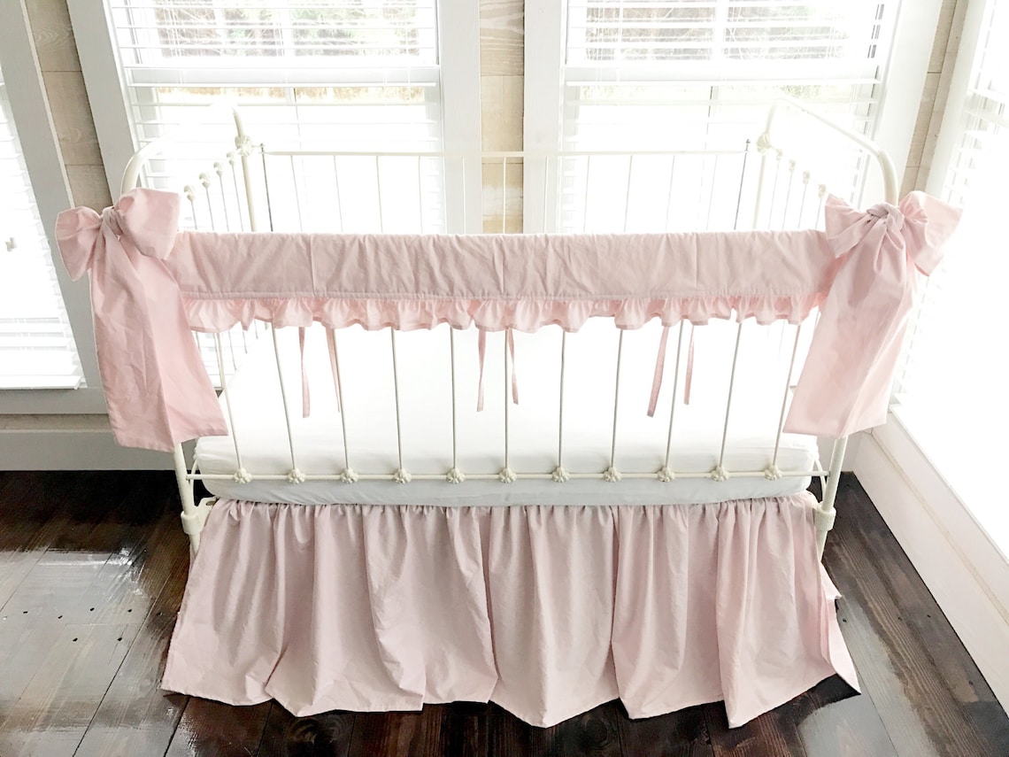 Baby Girl Crib Rail Cover Set Pink Crib Rail Cover Girl Crib Etsy