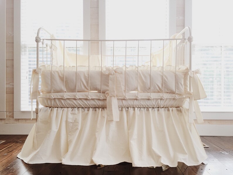 ivory crib bedding