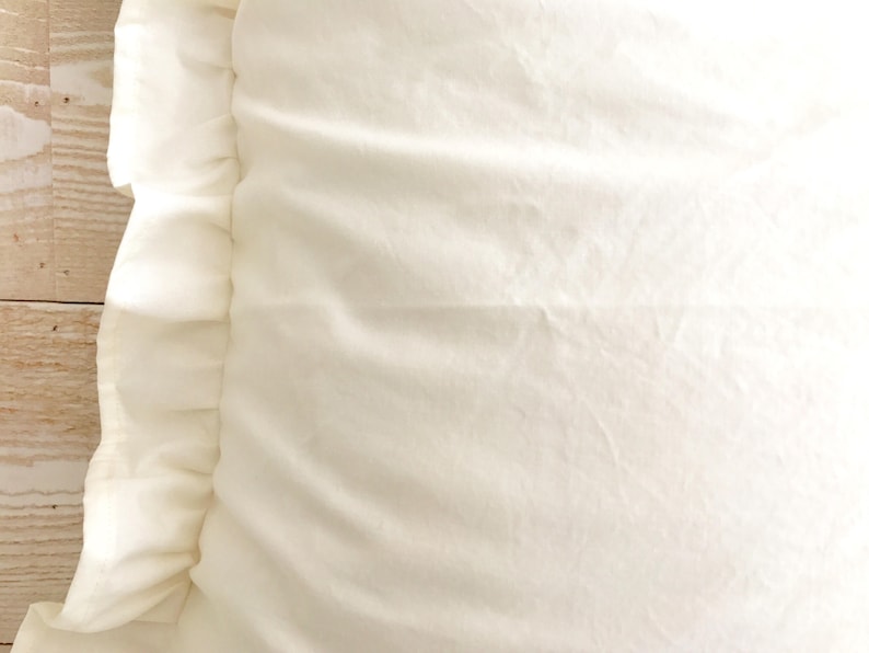 Ruffled Euro Pillow Sham in Ivory 26x26 Euro Pillow Covers Etsy