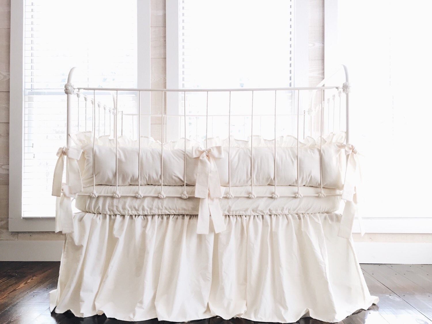 ivory crib bedding
