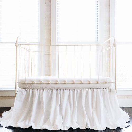 Baby Pink and White Ruffled Crib Skirt for Girls Crib Dust Etsy