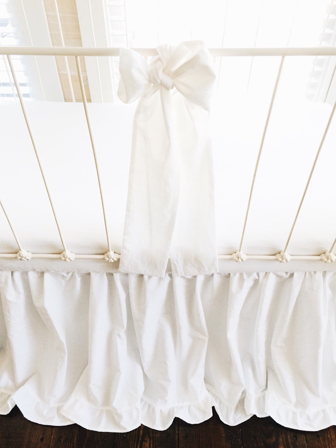 White Ruffle Crib Bed Set for Boy or Girl Baby Bed Skirt Etsy