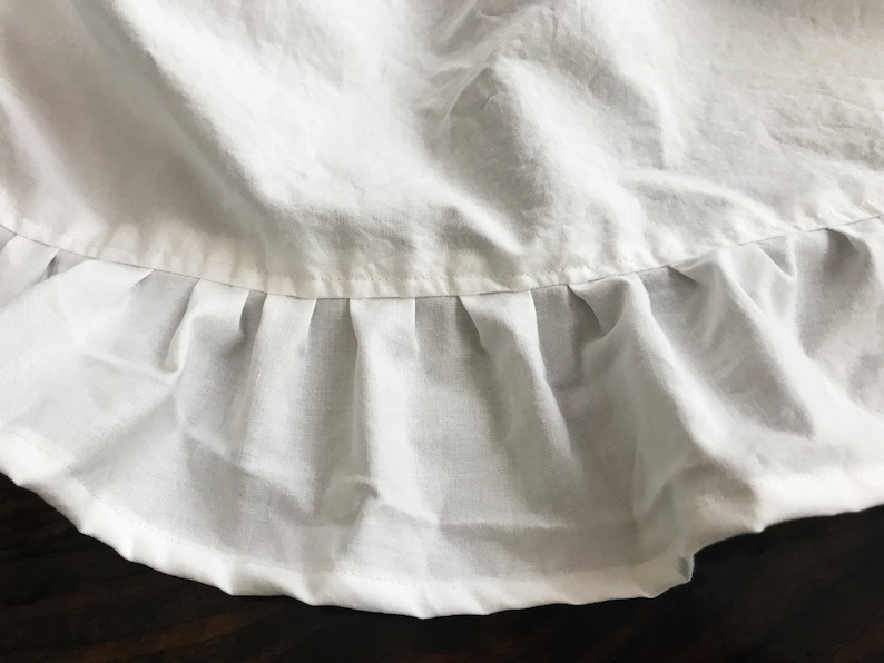 White Round Ruffled Crib Skirt Round Crib Bedding Round Baby | Etsy