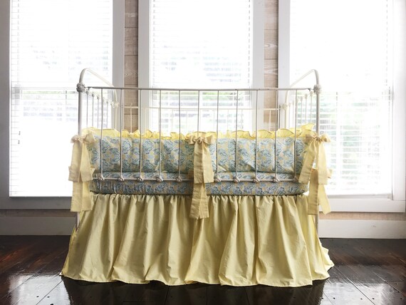 yellow crib bedding