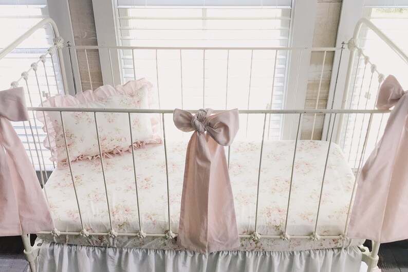 Floral Crib Sheet Girl Crib Sheet Fitted Crib Sheet Girl Etsy