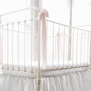 Pink Cotton Crib Bow: Handmade Nursery Decor