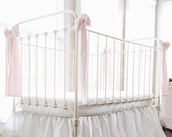 Pink Cotton Crib Bow: Handmade Nursery Decor