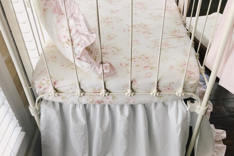 Floral Crib Sheet Girl Crib Sheet Fitted Crib Sheet Girl Etsy