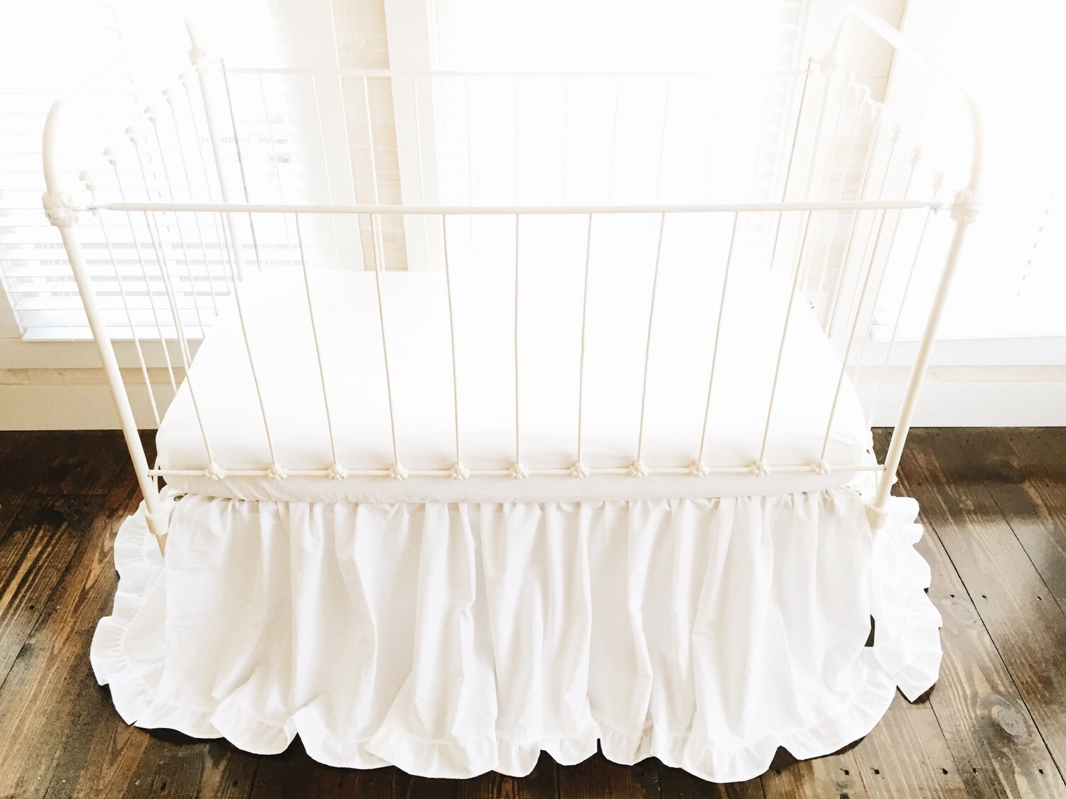 White Ruffled Crib Skirt for Boy or Girl White Baby Bed Etsy Australia