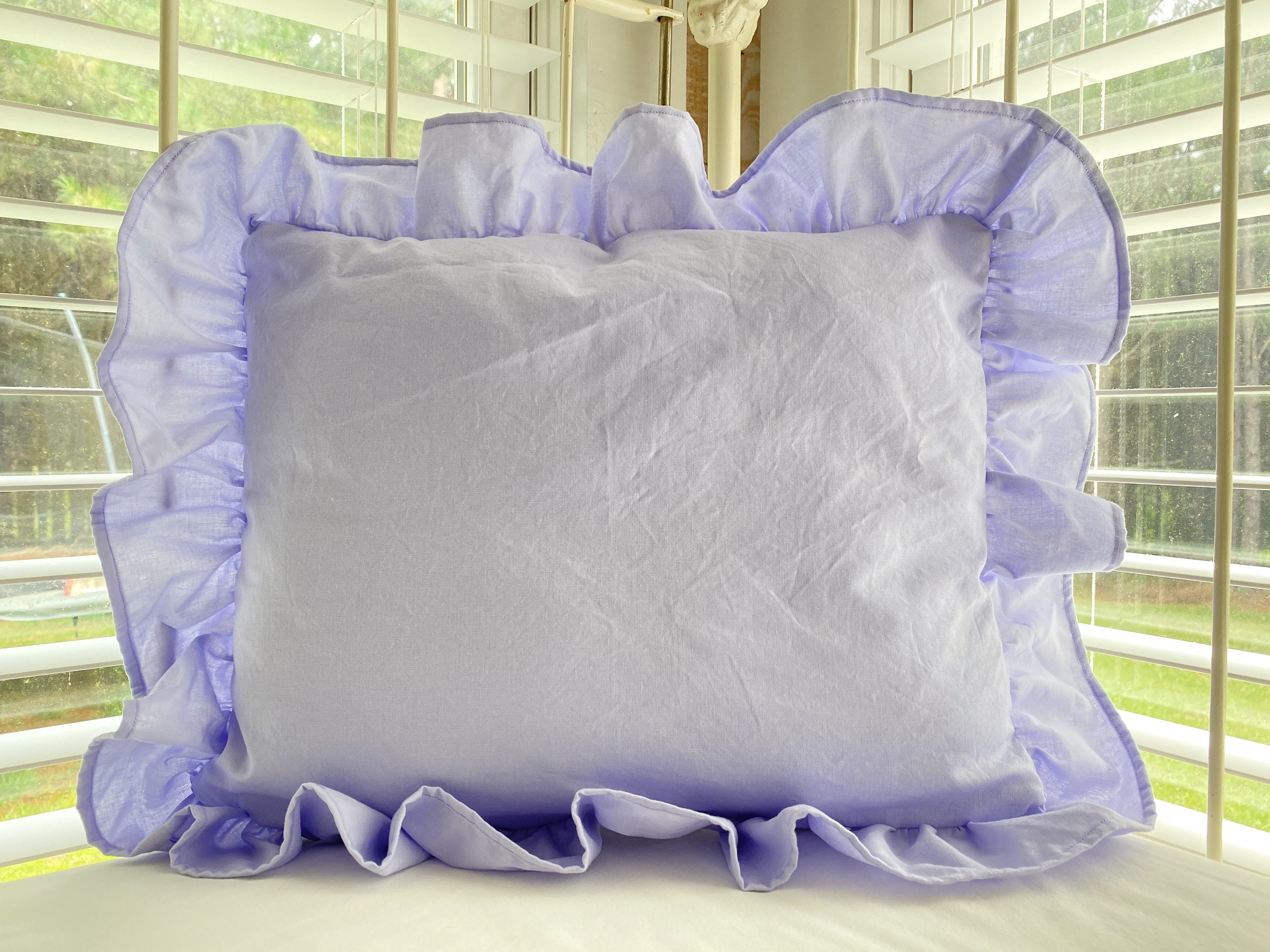 Ruffled Crib Pillow for Baby Bed Lavender Crib Bedding Etsy