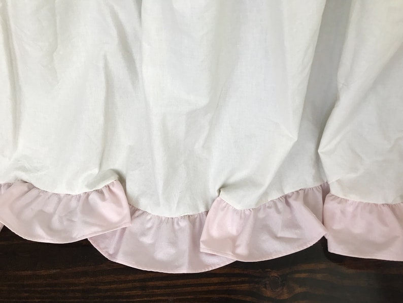 Girl Nursery Bedding Baby Bed Skirt Long Crib Skirt Crib Dust Ruffle Baby Girl Ruffled Crib Skirt Baby Girl Bedding