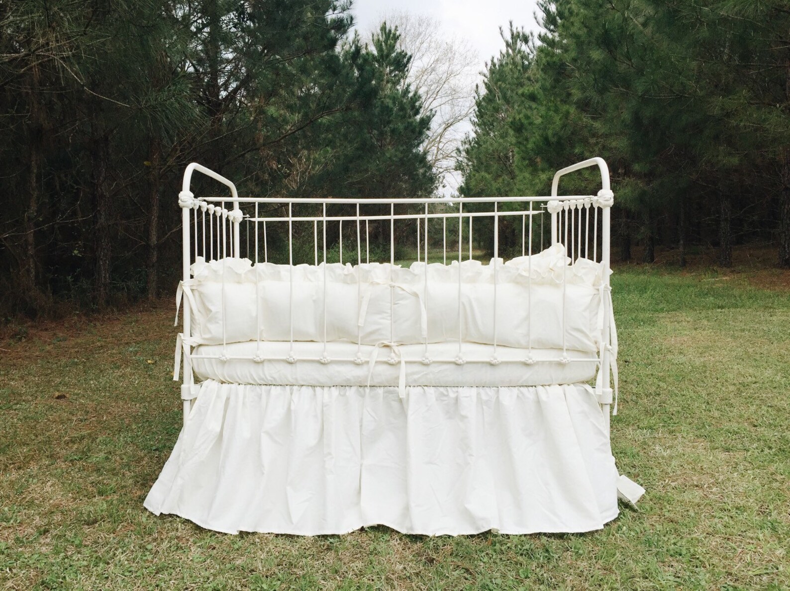 Ivory Crib Bedding Set Woodland Crib Set Ivory Crib Skirt Etsy