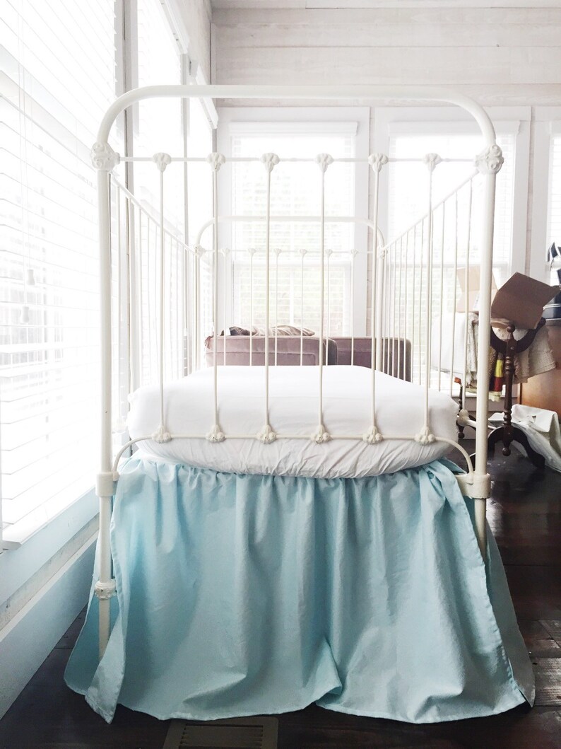 turquoise crib skirt
