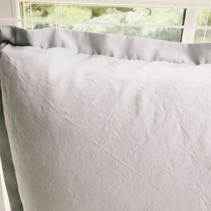 Zen Grey Euro Pillow Sham: 26x26 Tailored Farmhouse Cover afbeelding 10