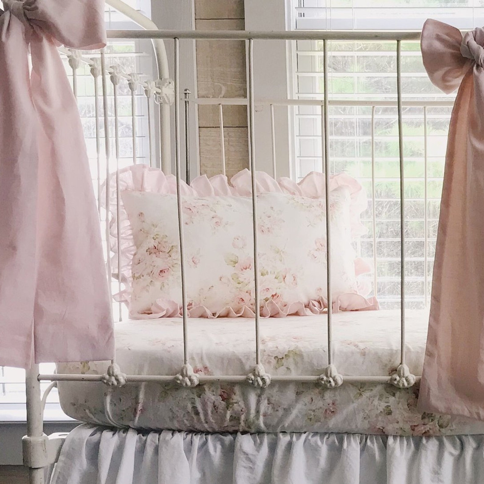 Floral Crib Pillow Toddler Pillow Floral Baby Bedding Crib Etsy