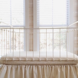 Natural Washed Cotton Fitted Crib Sheet - Handmade USA
