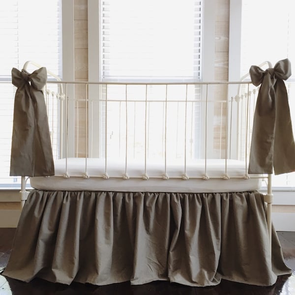 Gray Crib Bedding Etsy
