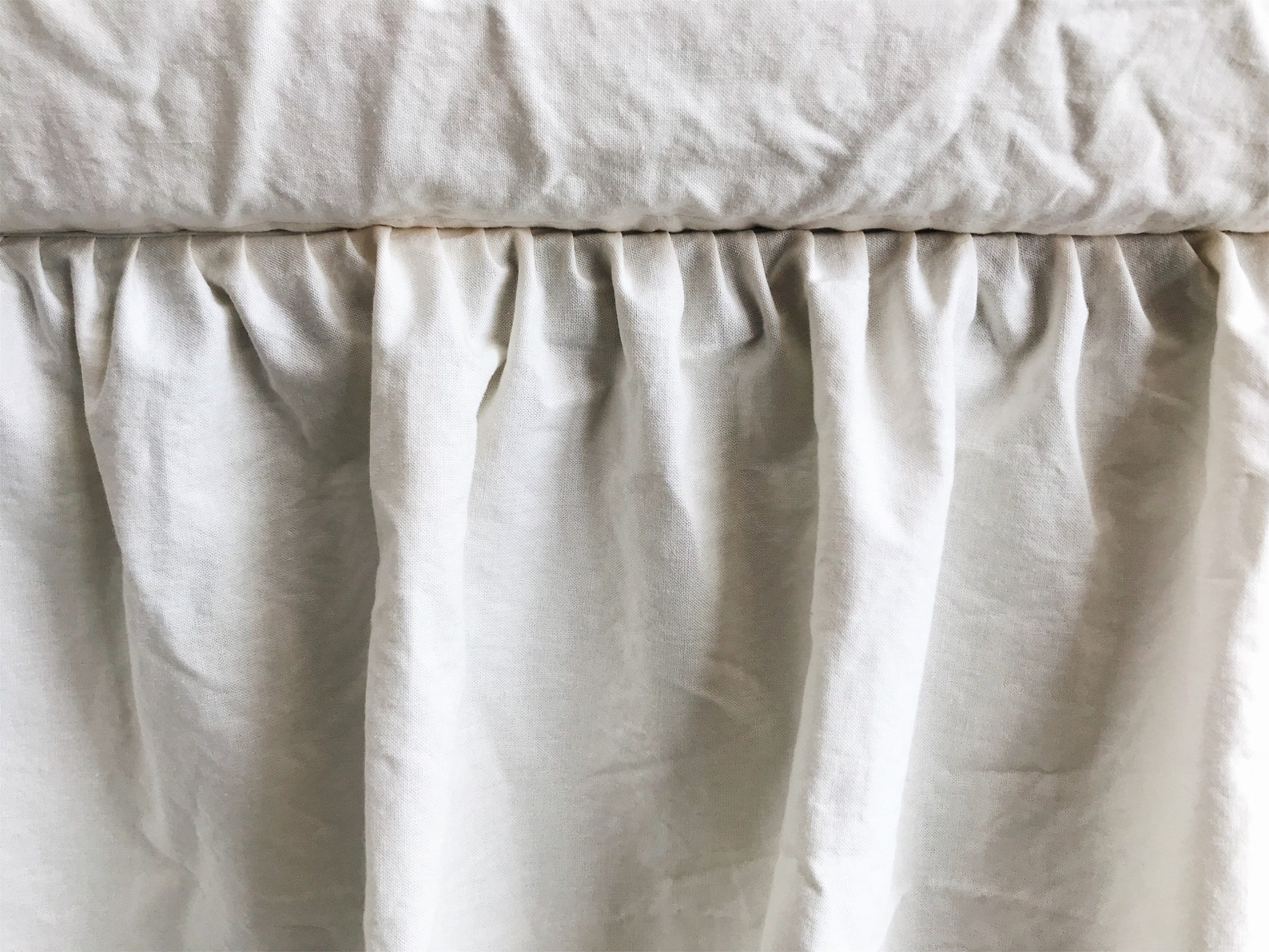 Ivory and Mist Ruffled Crib Skirt Boy or Girl Crib Skirt Etsy