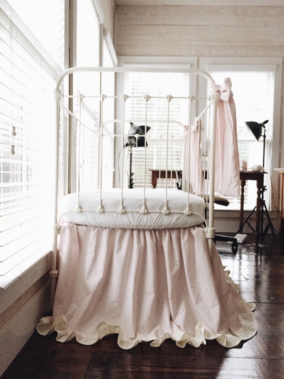 Baby Girl Ruffle Crib Bedding Set Ruffled Crib Skirt Pink Crib Bows Girl Baby Bedding Crib Dust Ruffle Girl Nursery Bedding Etsy Canada