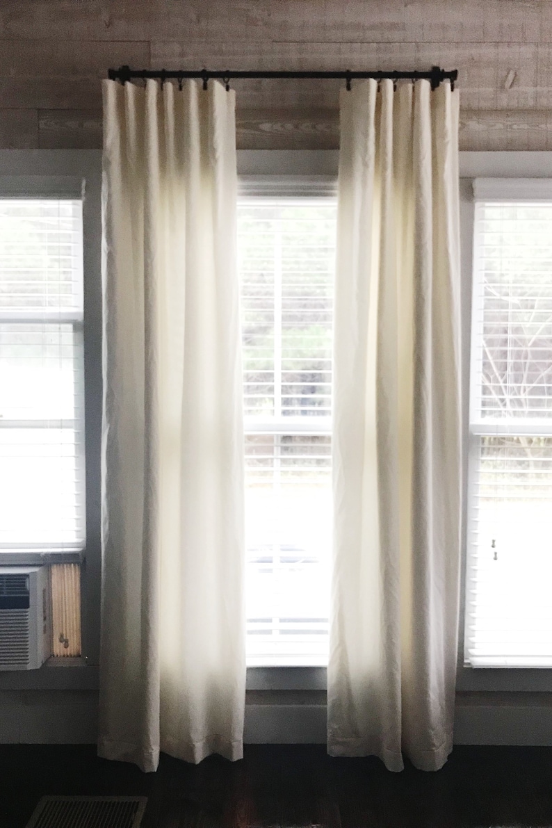 Farmhouse Curtains Solid Lined Curtains Curtain Panels Farmhouse Nursery Decor Farmhouse Home Decor Ivory Curtains Nursery Curtains