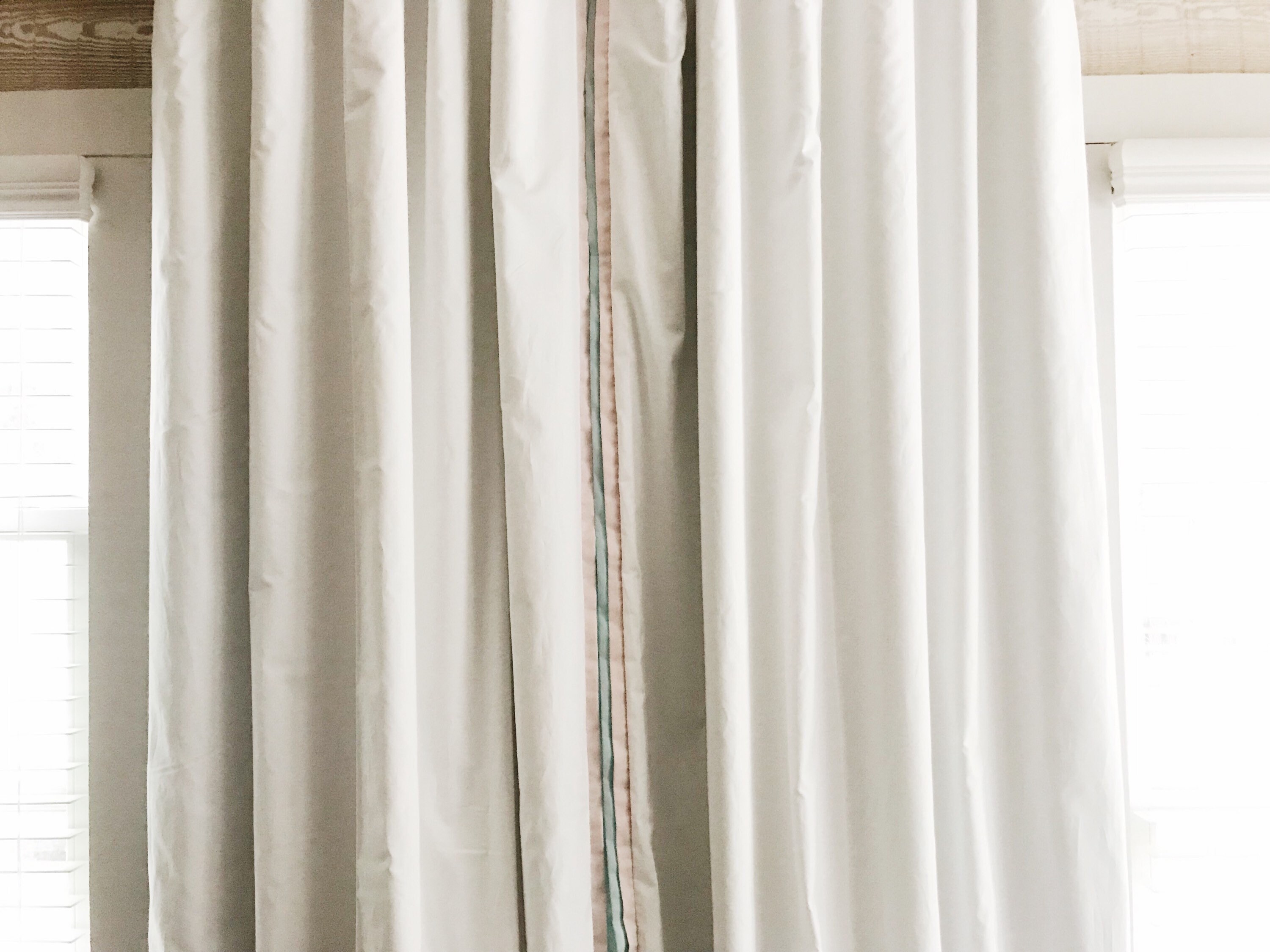 Blackout Nursery Curtains White Farmhouse Curtain Panels Etsy