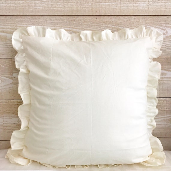 vintage white euro pillow shams