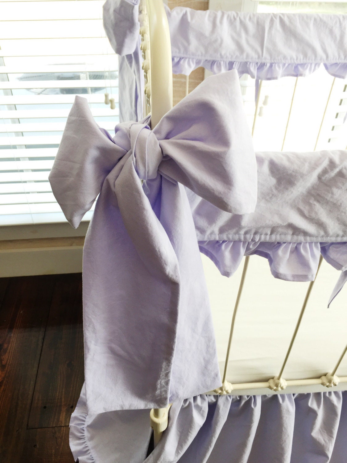 Lavender Crib Bow Lavender Baby Bedding Lavender Crib Etsy