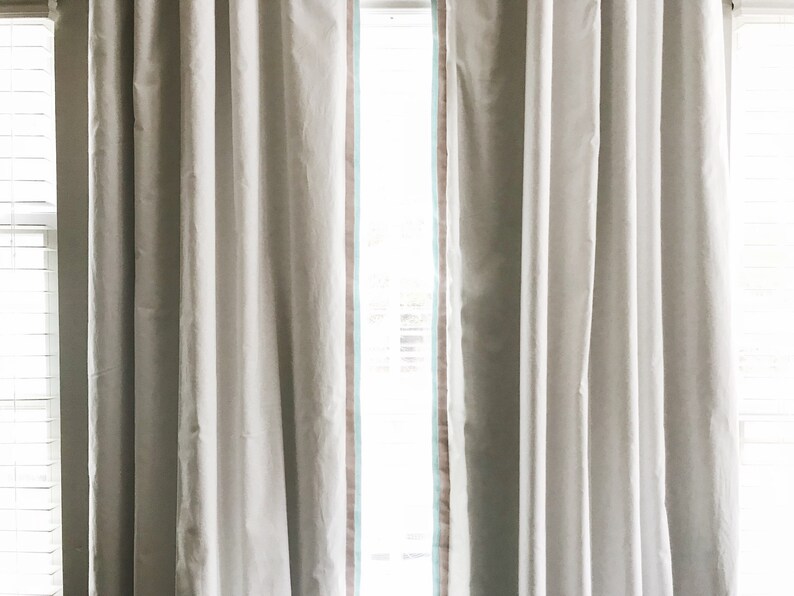 Blackout Nursery Curtains White Farmhouse Curtain Panels Etsy