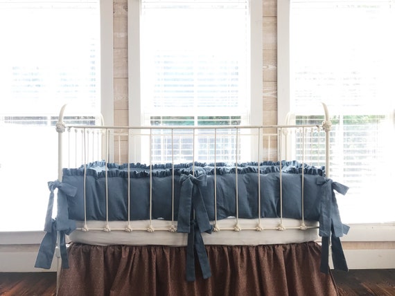 denim crib bedding