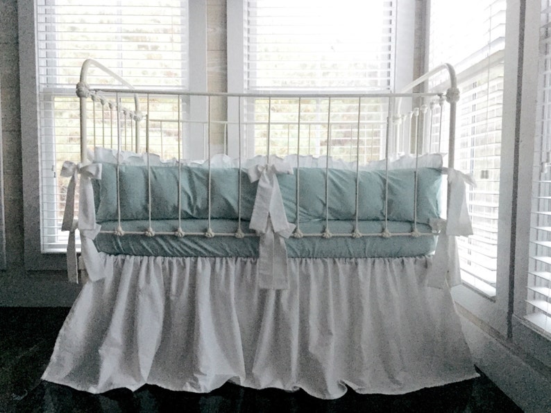 Turquoise Crib Bedding Set Girl Baby Bedding Boy Crib Etsy