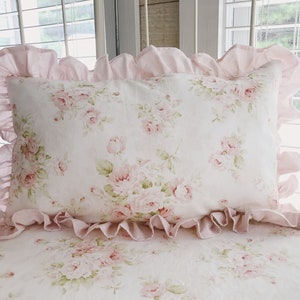 Floral Crib Pillow, Toddler Pillow, Floral Baby Bedding, Crib Pillow, Baby Bed Pillow, Baby Girl Bedding, Shabby Chic Nursery Bedding