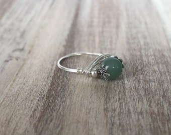 Wire Wrapped Gemstone Ring