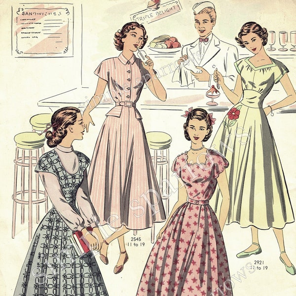 vintage 1940s fashion ad INSTANT DOWNLOAD printable