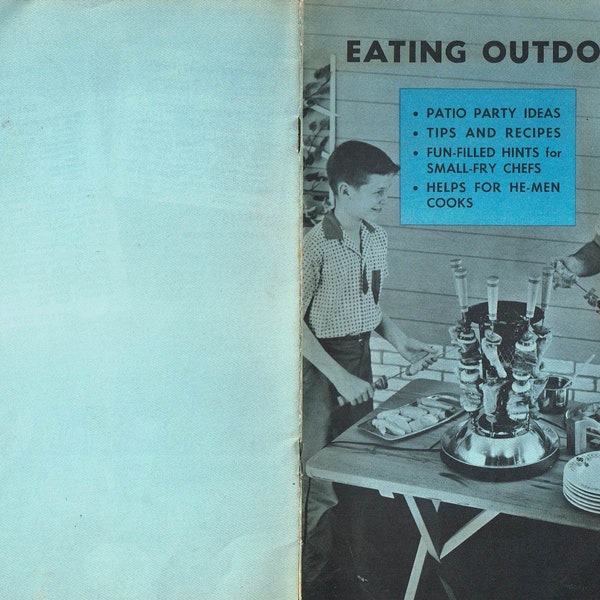 vintage cookout recipe booklet INSTANT DOWNLOAD 1950s 1960s