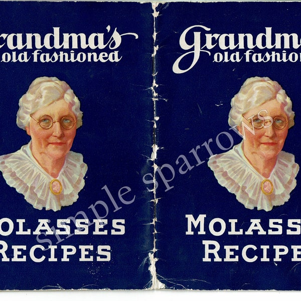 vintage recipe booklet INSTANT DOWNLOAD 1930s grandma's molasses