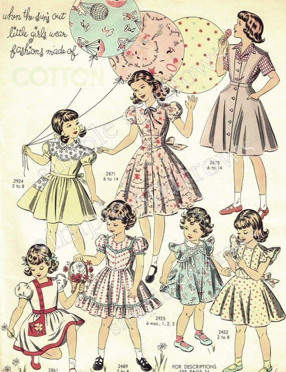 Anuncio de moda para niñas de la década de 1940 DESCARGA - Etsy México Anuncio de moda para niñas de la década de 1940 DESCARGA - Etsy México