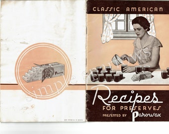 Jaren &#39;30 bewaart receptenboekje DIGITALE DOWNLOAD vintage kookboek